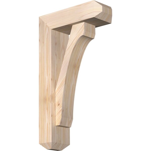 Ekena Millwork Legacy Craftsman Smooth Bracket w/ Offset Brace, Douglas Fir, 5 1/2"W x 16"D x 28"H BKT0604X16X28LEC04SDF - main